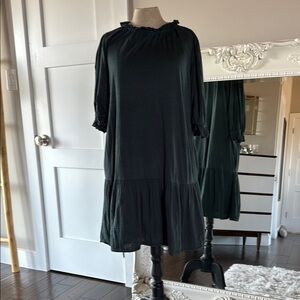 Velvet by Graham & Spencer Black A-line Midi Dress